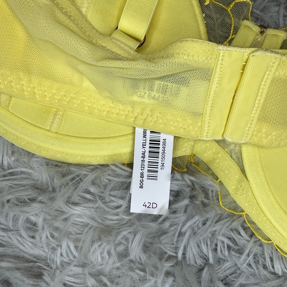 Adore Me Women’s Bettie Balconette Bra - Yellow Size 42D NWT - Picture 7 of 7